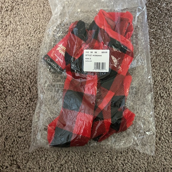 BNWT Kohl’s Red Black Buffalo Plaid Check Dog Pet Pajamas Jammies Families - Picture 9 of 13